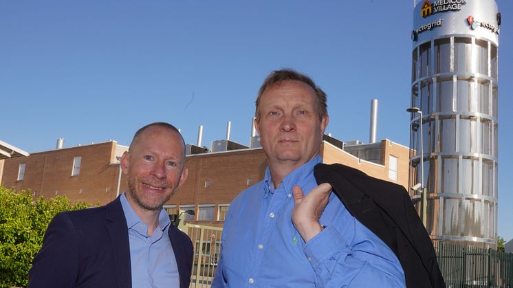 Petter Hartman, VD på Medicon Village Innovation AB, och Erik Jagesten, VD på Medicon Village Fastighets AB