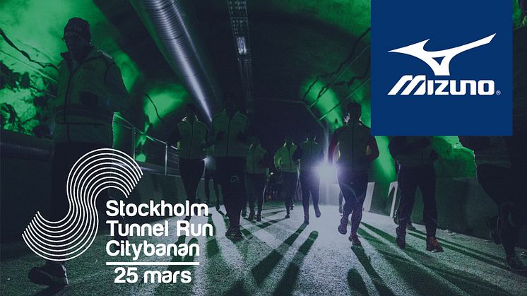 Mizuno Corporation Sweden blir officiell leverantör av skor  till Stockholm Tunnel Run Citybanan 2017