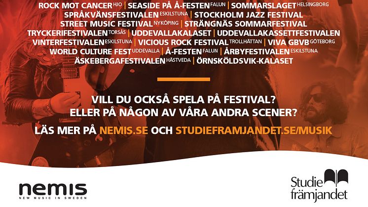 Antalet scensamarbeten mellan landets största musikstudieförbund och landets festivaler har ökat.