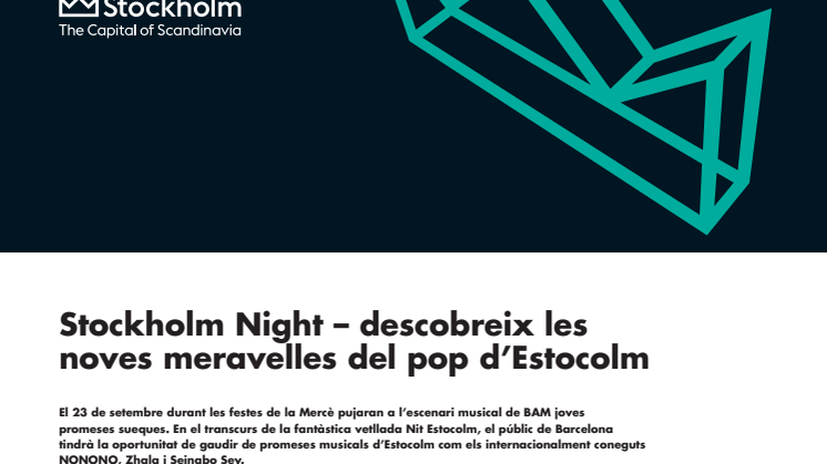 La Mercè: Nit Estocolm – descobreix les noves meravelles del pop