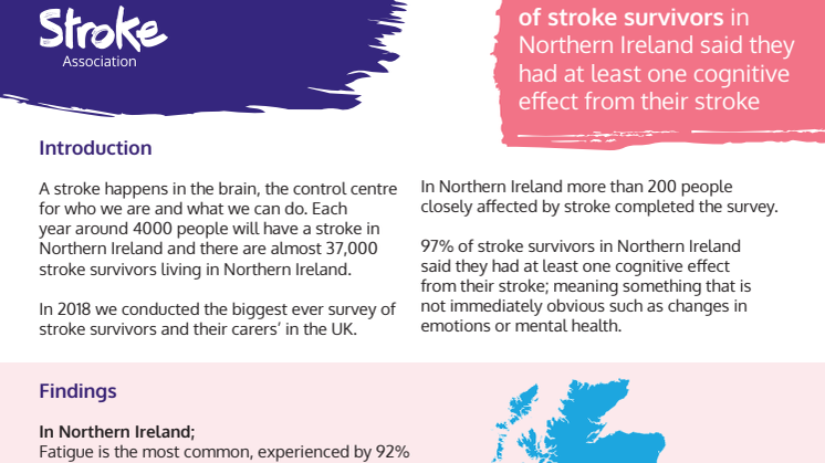 Northern Ireland’s stroke survivors battling mental health problems