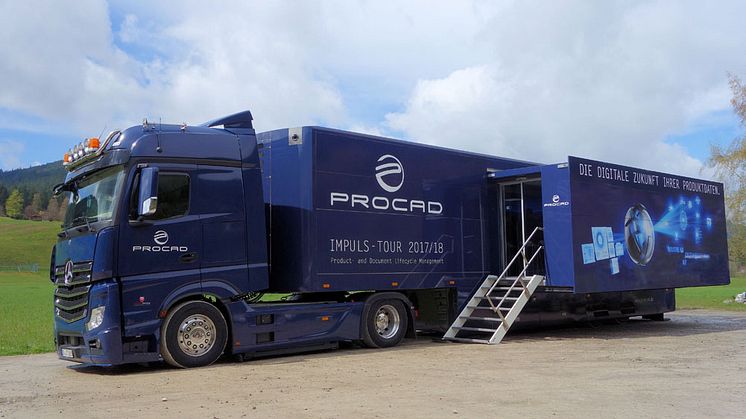 PROCAD ist derzeit auf Impuls-Tour mit einem speziell ausgebautenTruck. Abb. PROCAD