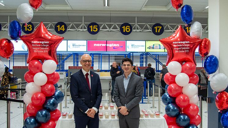 Mitchell Hawes, Sales Manager UK & Ireland, Norwegian and Nico Spyrou, Head of Marketing, Manchester Airport