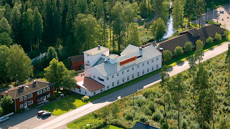 Flygfoto över Åkerströms i Björbo.