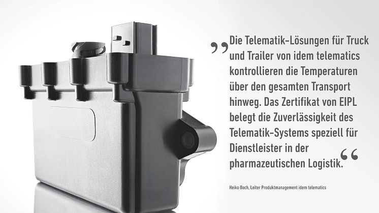 Telematik und Pharma-Zertifizierung in einem Schritt: idem telematics ermöglicht Qualität nach GDP