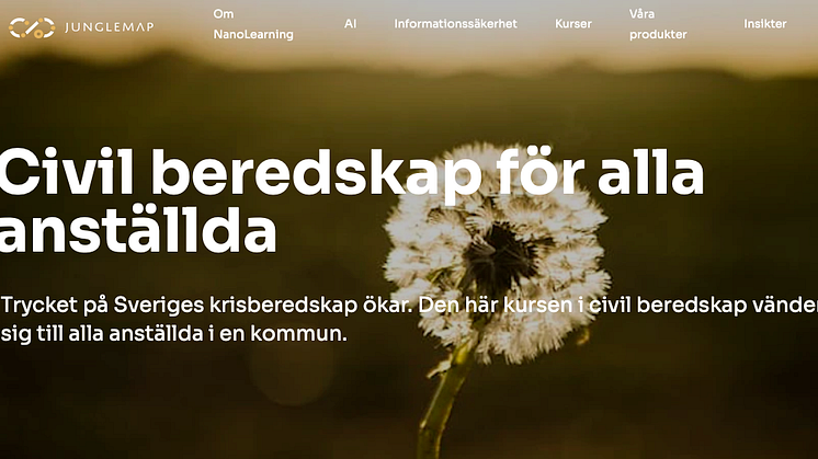Ny digital utbildning i civil beredskap från Junglemap