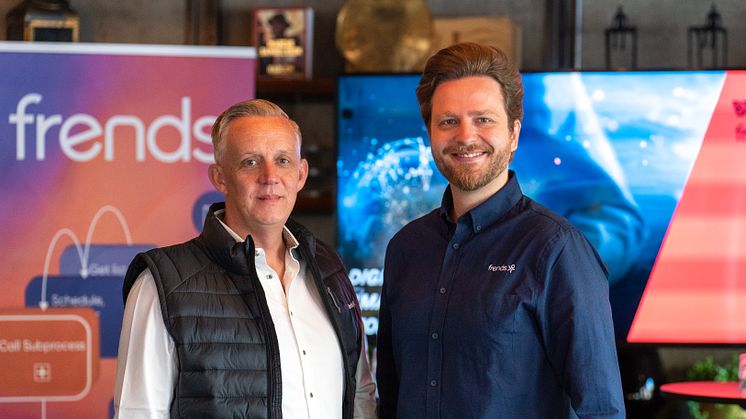 Foto: Kristoffer Lundegren, VP of Sales Frends Sweden & APAC, och Christian Schreil, Partner Manager Sverige.