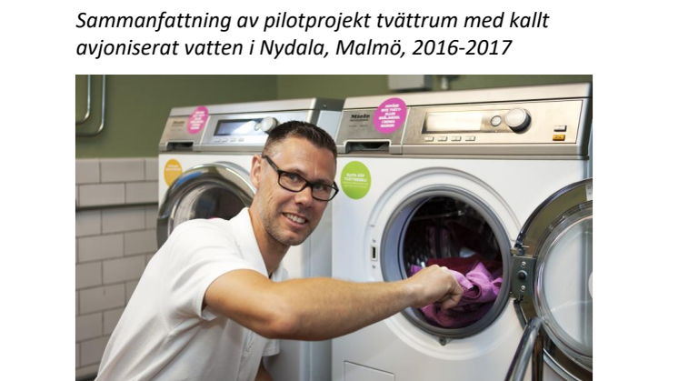 Tvätta utan tvättmedel - sammanfattning av pilotprojekt