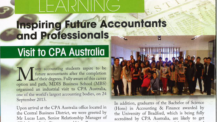 Inspiring Future Accountants and Professionals