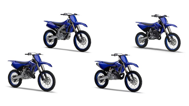 （左より）「YZ125」、「YZ450F」、「YZ250」、「YZ85」