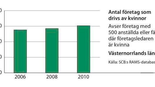 Kvinnors företagande ökar i Västernorrlands län