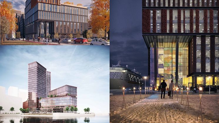 Visionsbilder Pirhuset, Portalen och Saluhallen, Värtahamnen