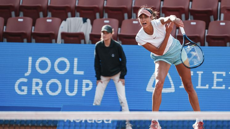 Olga Danilovic, WTA-vinnare av Nordea Open 2023. Foto Johan Lilja