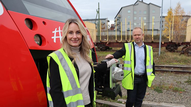 Anette Iversen, hållbarhetschef och Peter Enå, utvecklingschef, vice vd Inlandsbanan AB.