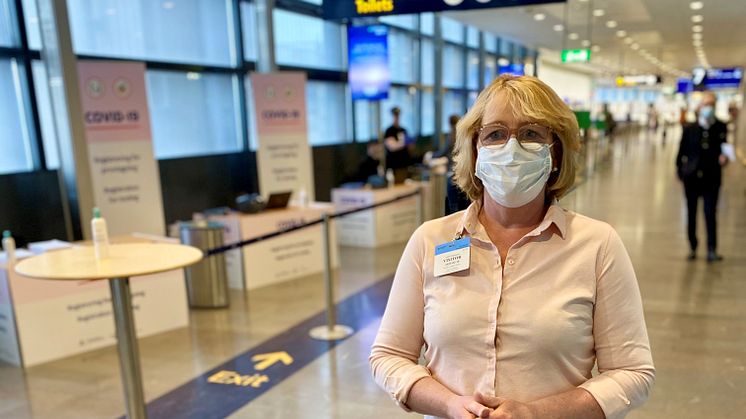 Irene Svenonius (M) på Arlanda