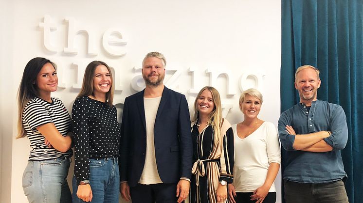 (fr.v Susanna Hillborg, Jessica Pope, Tobias Franzén, Johanna Andersson, Emma Burholt, Henrik Jansson) Foto: Sandra Hilltomt