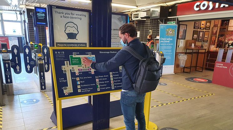 £700,000 has been invested to improve accessibility at 33 stations (see ed's notes for full list). Stevenage has new tactile maps with raised symbols and lettering for people who are blind or partially sighted