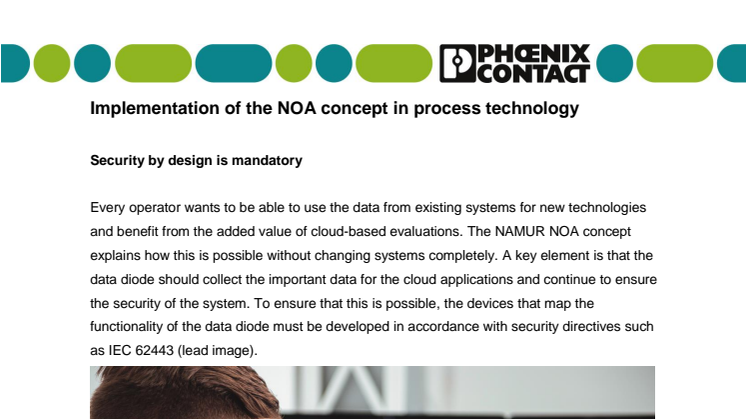 Implementation of the NOA concept in process technology 