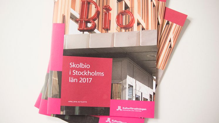 Film Stockholms rapport Skolbio i Stockholms län 2017. Foto: Film Stockholm