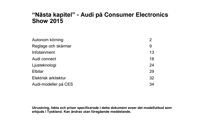 Audi CES 2015 komplett pressinformation eng 