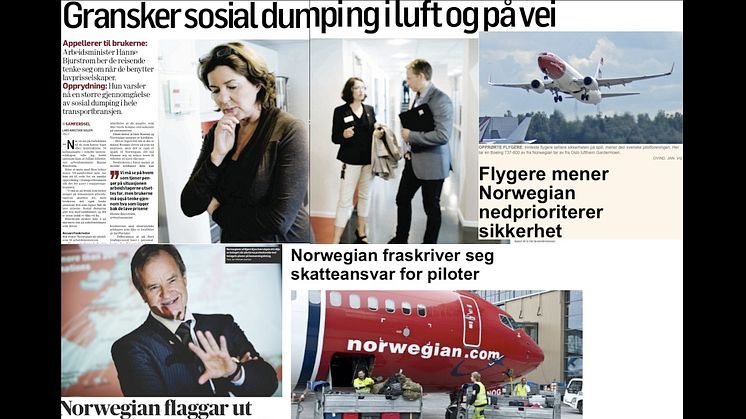Feilaktige påstander i media om Norwegian