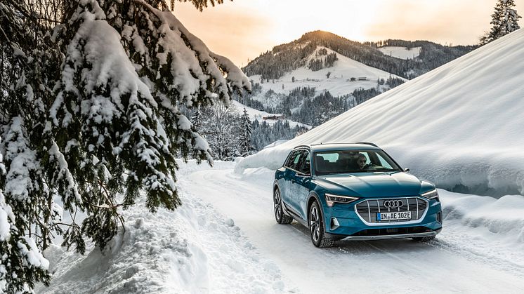 Audi kör eldrivet under alpina VM i Åre