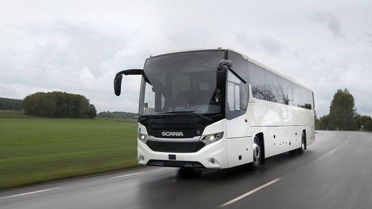 Weltpremiere auf der IAA 2018: Scania stellt mit dem Scania Interlink MD LNG den ersten Reisebus mit alternativem Kraftstoff vor.