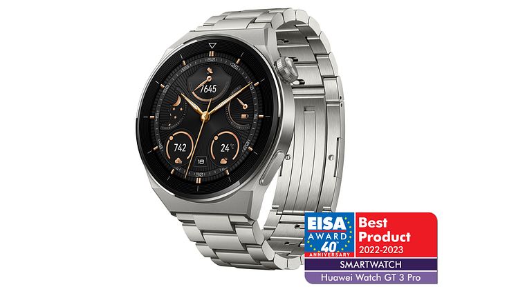 Huawei Watch GT 3 Pro voitti EISA:n parhaan älykellotuotteen palkinnon 