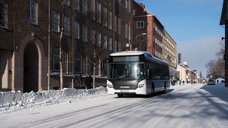 Batterieelektrischer Scania Bus in Östersund