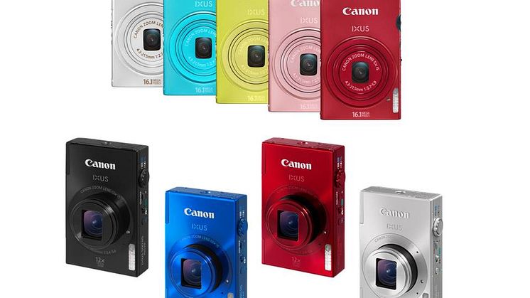 Slank, stilig og suveren ytelse – Canon lanserer IXUS 500 HS og IXUS 125 HS 