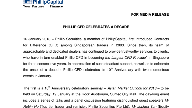 Phillip CFD Celebrates A Decade