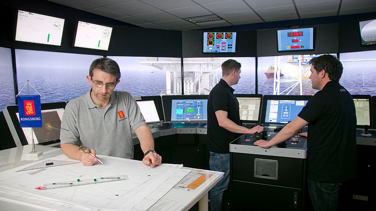 DP training in KONGSBERG simulators at Kongsberg Maritime Ltd’s Aberdeen training centre