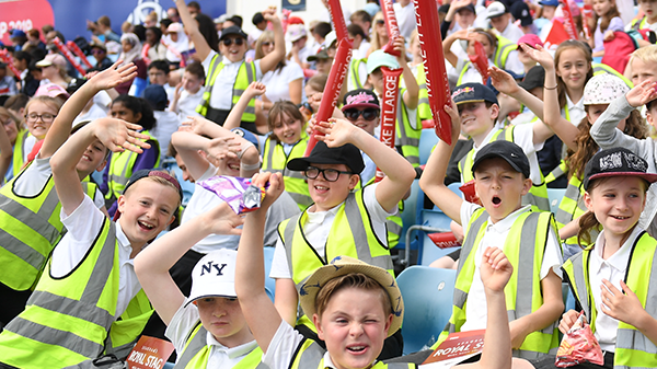 Thousands of children attend matches at this year’s ICC Men’s Cricket World Cup for free thanks to ICC Cricket World Cup Schools Programme 