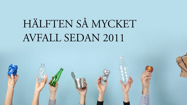 VI HAR MINSKAT VÅRT RESTAVFALL MED 50 PROCENT SEDAN 2011