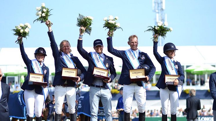 Team Sweden soared to victory at the Longines FEI Jumping Nations Cup™ of Sweden 2019 and looking forward to this years event. Who will take home the win of Longines FEI Jumping Nations Cup™ of Sweden 2023 will be decided on Friday, July 14.
