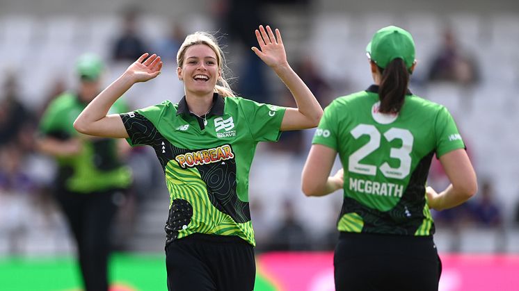 Lauren Bell was the second leading wicket-taker in The Hundred. Photo: Getty Images