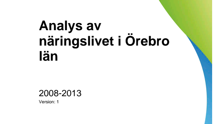 Analys av näringslivet i Örebro län 2015