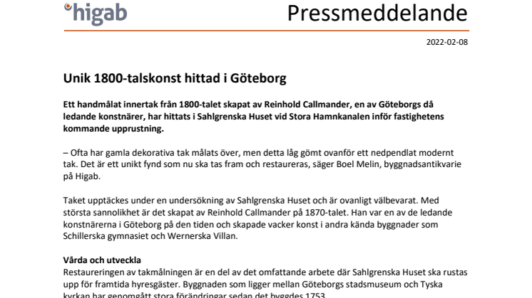 Pressmeddelande_Unik 1800-talskonst hittad i Göteborg.pdf