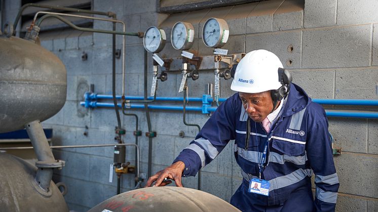 Allianz engineer inspecting