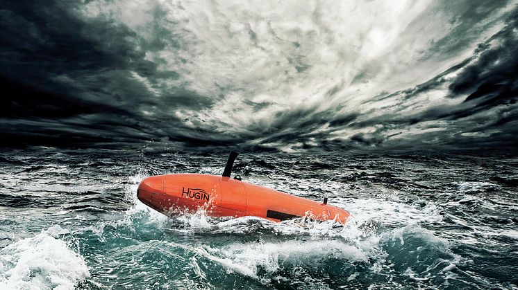 De to selskapene samarbeider om marine kartlegginstjenester og har blant annet investert i en Hugin AUV. Foto: Kongsberg Maritime