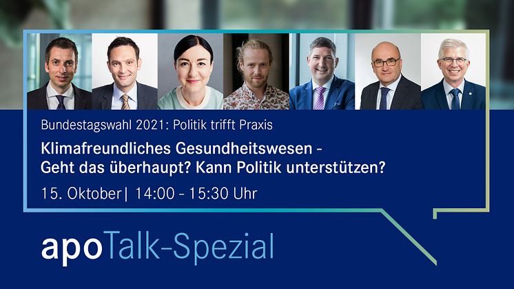 apoTalk Spezial: Klimafreundliches Gesundheitswesen – geht das überhaupt? Kann Politik unterstützen?