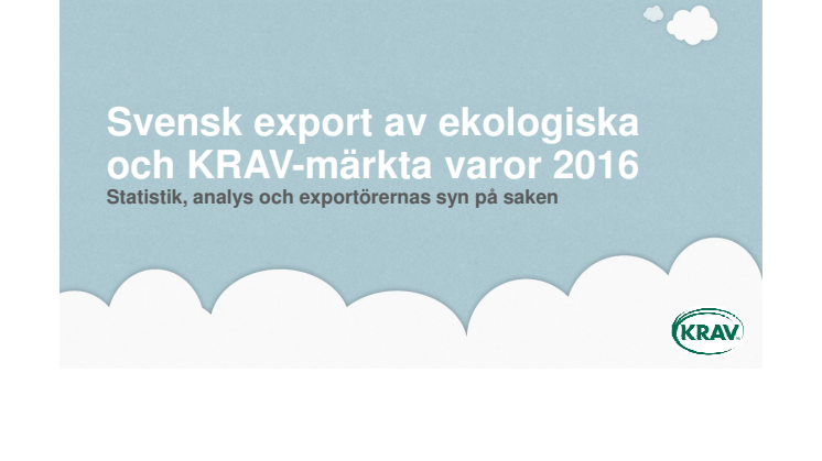 KRAV Exportrapport 2016 