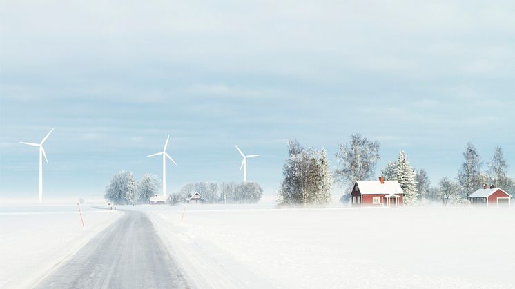 Windenergie im schwedischen Winter. Foto: Niclas Albinsson
