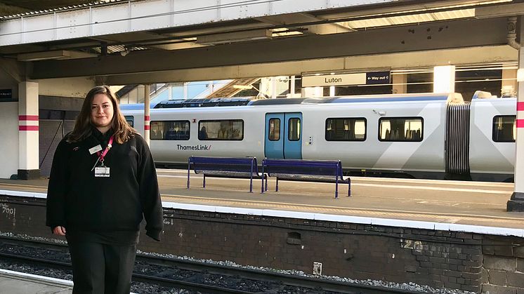 Eloise Rowan at Luton station