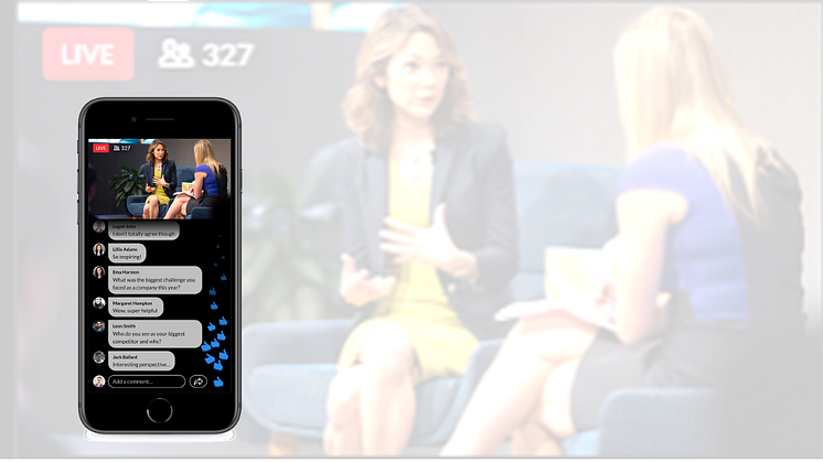 Screen shot of LinkedIn Live video streaming, in our studio. Source: Mashable 