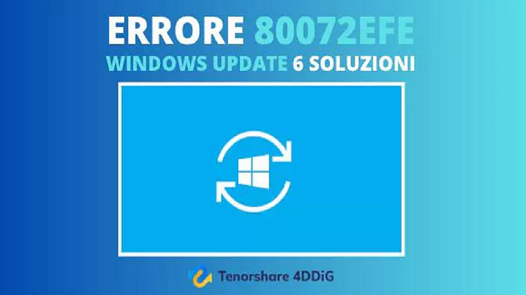 windows update errore 80072efe