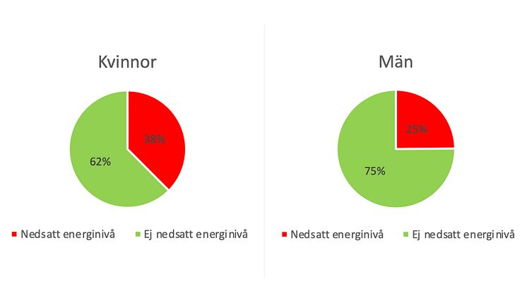 Nedsatta energinivåer vanligt bland kvinnor och unga i arbetslivet