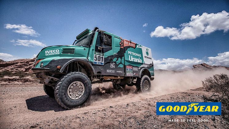 De Rooy-teamet siktar på att vinna Dakar-rallyt i 2017 på lastbilsdäck från Goodyear