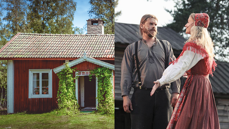 Luossastugan i Skattlösberg och Ingmarsspelen i Nås. Foto: Dan Andersson-veckan och Ingmarsspelen.