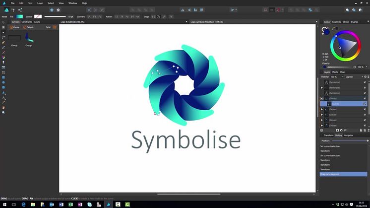 New Symbols tool in Affinity Designer v1.5